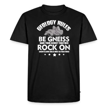 Géologie - T-shirt Premium bio Homme - noir - Devant - Nico (187cm)