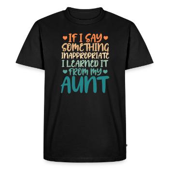 Tante neveu nièce - T-shirt Premium bio Homme - noir - Devant - Nico (187cm)