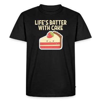 Cuire boulanger gâteau boulangerie boulanger cadeau - T-shirt Premium bio Homme - noir - Devant - Nico (187cm)