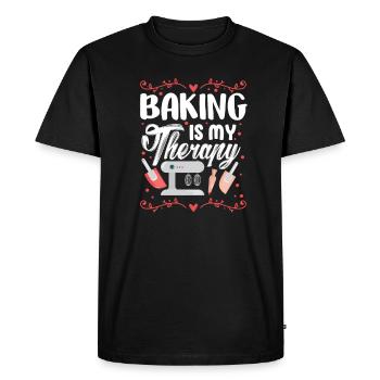 Cuire boulanger gâteau boulangerie boulanger cadeau - T-shirt Premium bio Homme - noir - Devant - Nico (187cm)