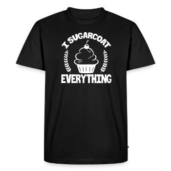 Cuire boulanger gâteau boulangerie boulanger cadeau - T-shirt Premium bio Homme - noir - Devant - Nico (187cm)
