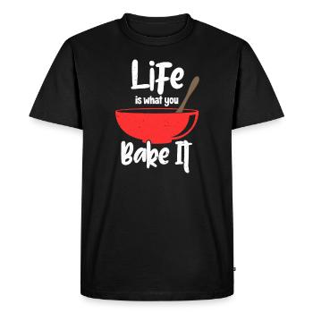 faire cuire au four - T-shirt Premium bio Homme - noir - Devant - Nico (187cm)
