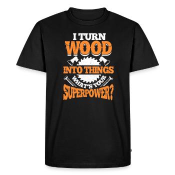 carpenter - Men's Premium Organic T-Shirt - black - Front - Nico (187cm)