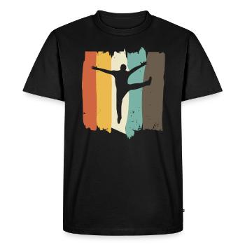 Gardien de but de handball rétro joueur de handball - T-shirt Premium bio Homme - noir - Devant - Nico (187cm)