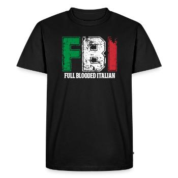Italien Italie Italie Italie Cadeau - T-shirt Premium bio Homme - noir - Devant - Nico (187cm)