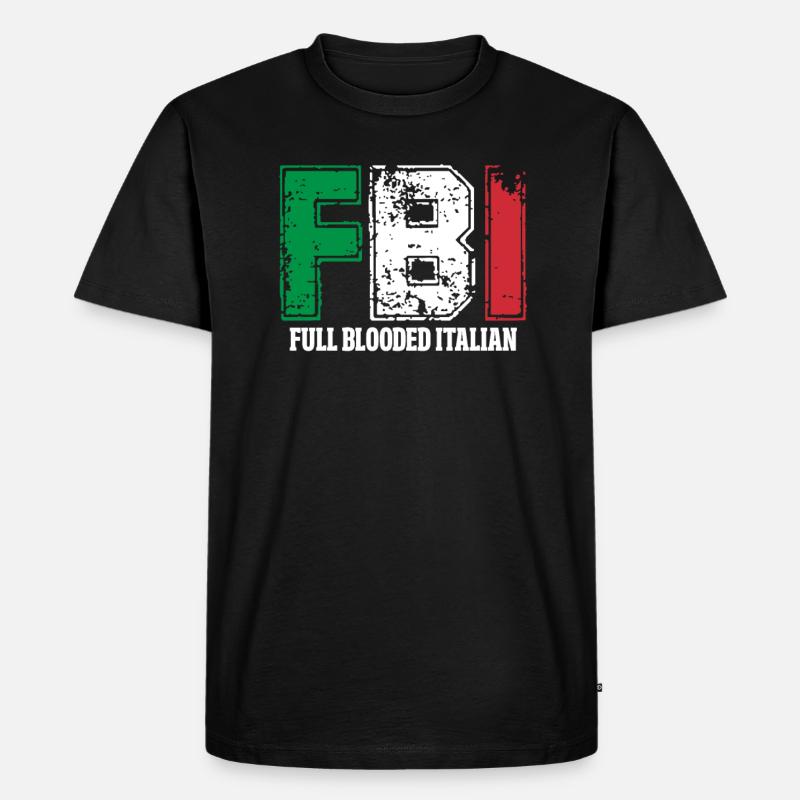 Italiener - Männer Premium Bio T-Shirt - Schwarz