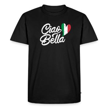 Italien Italie Italie Italie Cadeau - T-shirt Premium bio Homme - noir - Devant - Nico (187cm)