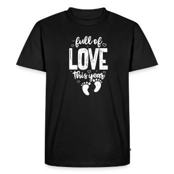 Pregnancy - Men's Premium Organic T-Shirt - black - Front - Nico (187cm)