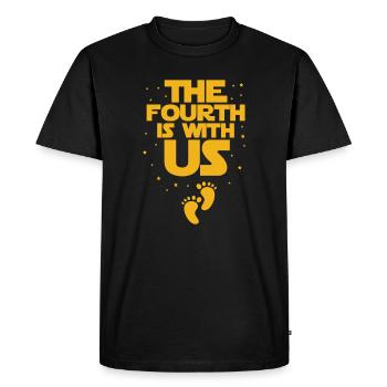 Pregnancy - Men's Premium Organic T-Shirt - black - Front - Nico (187cm)
