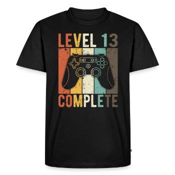 13th birthday boy gamer gift - Men's Premium Organic T-Shirt - black - Front - Nico (187cm)