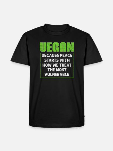 végétalien - T-shirt Premium bio Homme - noir