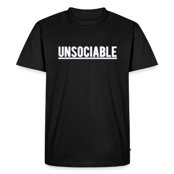 Introverti Vaporwave esthétique non associable - T-shirt Premium bio Homme - noir - Devant - Nico (187cm)