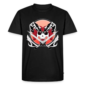 Warrior skull - Men's Premium Organic T-Shirt - black - Front - Nico (187cm)