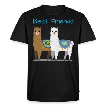 Lama alpaga cadeau femmes hommes enfants - T-shirt Premium bio Homme - noir - Devant - Nico (187cm)