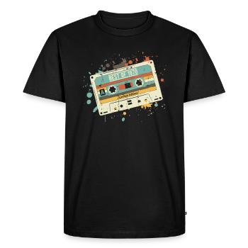 50th birthday gift | Retro 70s - Men's Premium Organic T-Shirt - black - Front - Nico (187cm)