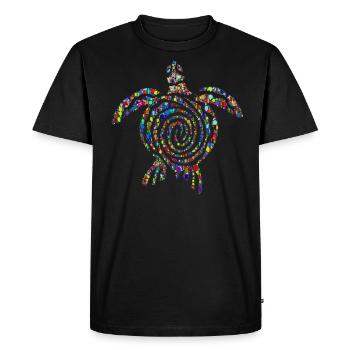 Mandala turtle gift t-shirt - Men's Premium Organic T-Shirt - black - Front - Nico (187cm)