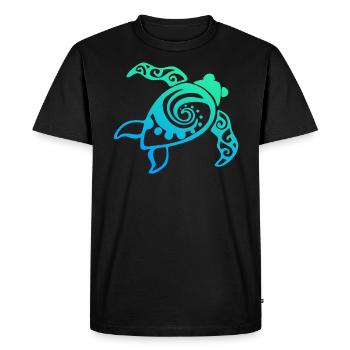 Mandala Maori turtle t-shirt - Men's Premium Organic T-Shirt - black - Front - Nico (187cm)