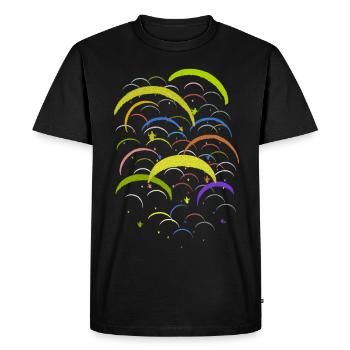 Cross paragleiten Gleitschirm paragliding - Männer Premium Bio T-Shirt - Schwarz - Vorne - Nico (187cm)