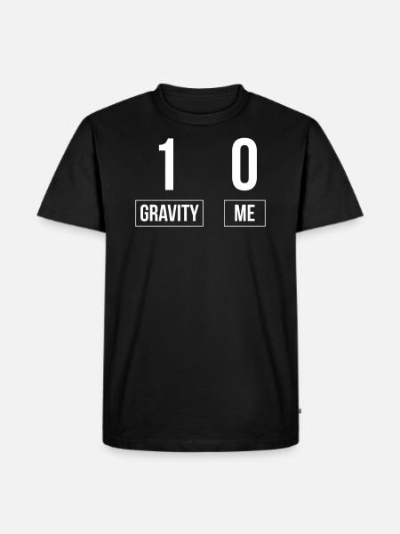 Gravitet 1 Me 0 trasiga ben - Ekologisk premium-T-shirt herr - svart