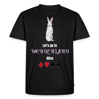 Alice au pays des merveilles - T-shirt Premium bio Homme - noir - Devant - Nico (187cm)