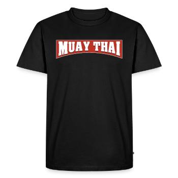 Muay Thai - Männer Premium Bio T-Shirt - Schwarz - Vorne - Nico (187cm)