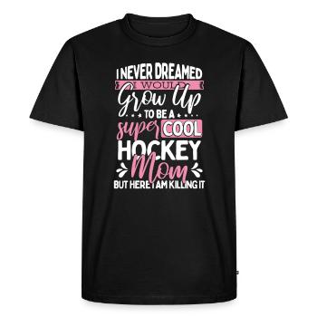 Hockey Mom Gift Supercool Hockey Mom Killing It - T-shirt Premium bio Homme - noir - Devant - Nico (187cm)
