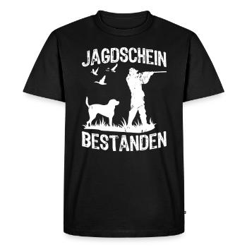 Permis de chasse Test de chasse au sanglier réussi - T-shirt Premium bio Homme - noir - Devant - Nico (187cm)