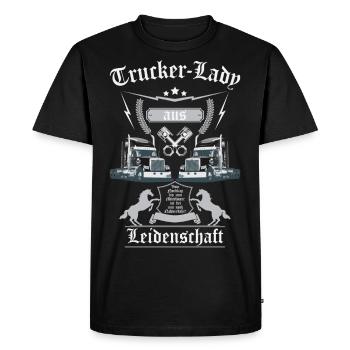 Dame camionneur - T-shirt Premium bio Homme - noir - Devant - Nico (187cm)