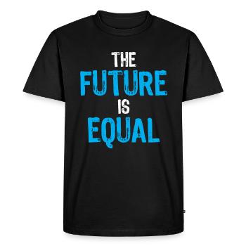 Égalité et justice sociale L'avenir est égal - T-shirt Premium bio Homme - noir - Devant - Nico (187cm)