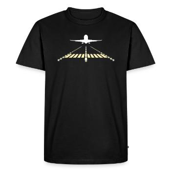 Cadeau de t-shirt de piste de pilote d'avion - T-shirt Premium bio Homme - noir - Devant - Nico (187cm)