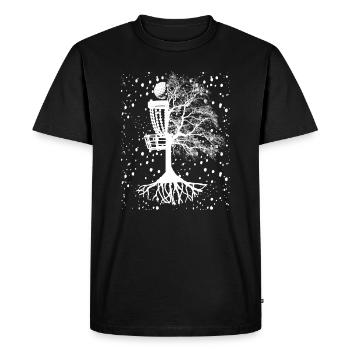 Disc Golfeur cadeau Disc Golf dans un arbre Disc Golf - T-shirt Premium bio Homme - noir - Devant - Nico (187cm)