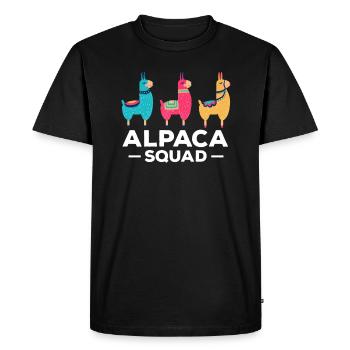 Alpaca Squad Team Alpaca Llama Shirt - Men's Premium Organic T-Shirt - black - Front - Nico (187cm)