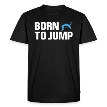 Born To Jump Saut à la perche Chemise Cadeau - T-shirt Premium bio Homme - noir - Devant - Nico (187cm)