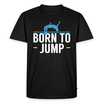 Born To Jump Pole Vault Shirt Gift - Men's Premium Organic T-Shirt - black - Front - Nico (187cm)