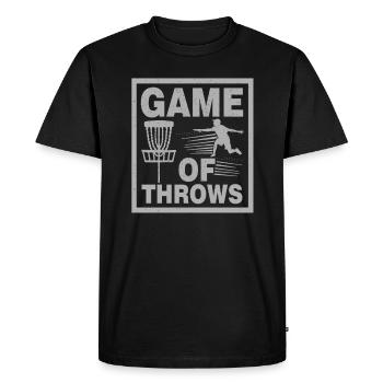 Disc Golf Gift Game of Throws Disc Golfer Gift - T-shirt Premium bio Homme - noir - Devant - Nico (187cm)