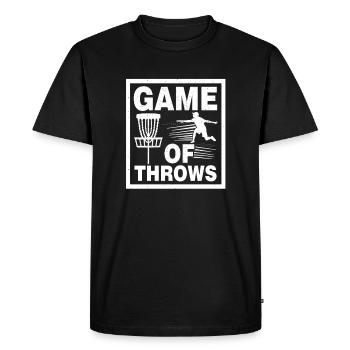 Disc Golf Gift Game of Throws Disc Golfer Cadeaux - T-shirt Premium bio Homme - noir - Devant - Nico (187cm)