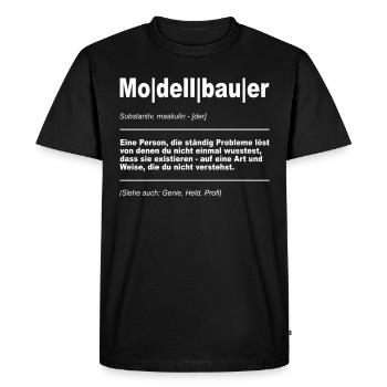 Modellflug Pilot Modellbau Flugzeug Modellbauer - Männer Premium Bio T-Shirt - Schwarz - Vorne - Nico (187cm)