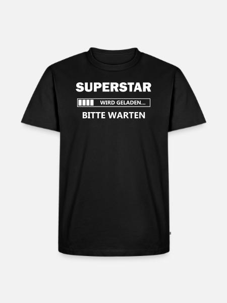 Superstar wird geladen... - Männer Premium Bio T-Shirt - Schwarz