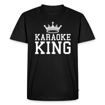 Cadeau de Karaoke King T-shirt - T-shirt Premium bio Homme - noir - Devant - Nico (187cm)