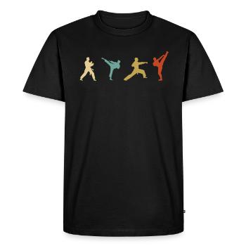 Rétro rétro - T-shirt Premium bio Homme - noir - Devant - Nico (187cm)