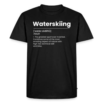 Waterskiing water skiing definition - Men's Premium Organic T-Shirt - black - Front - Nico (187cm)