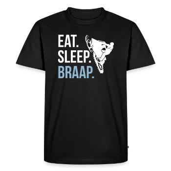 Eat Sleep Braap Snowmobile Snowmobile - Men's Premium Organic T-Shirt - black - Front - Nico (187cm)