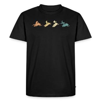Motoneiges vintage rétro motoneige - T-shirt Premium bio Homme - noir - Devant - Nico (187cm)