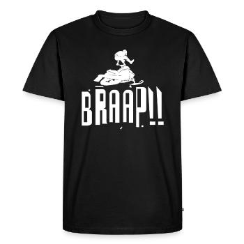 BRAAAP Motoneige Motoneige T-shirt - T-shirt Premium bio Homme - noir - Devant - Nico (187cm)