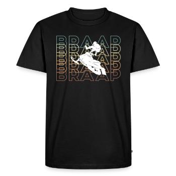 BRAAAP Motoneige Motoneige T-shirt - T-shirt Premium bio Homme - noir - Devant - Nico (187cm)