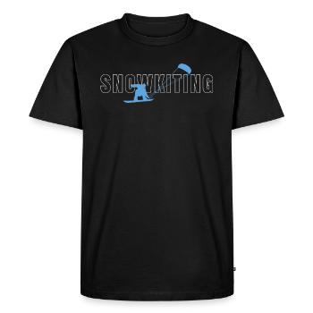 Snowkiting T-Shirt Gift - Men's Premium Organic T-Shirt - black - Front - Nico (187cm)