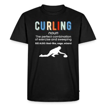 Curling Definition Eisstockschießen - T-shirt Premium bio Homme - noir - Devant - Nico (187cm)