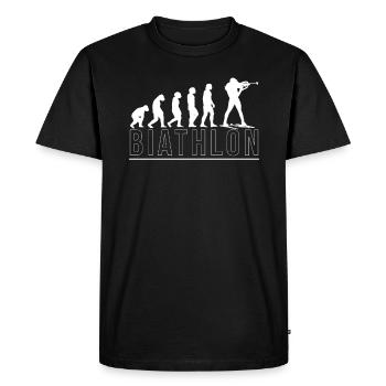 Evolution Biathlon Gift Cross-Country Skier - Men's Premium Organic T-Shirt - black - Front - Nico (187cm)