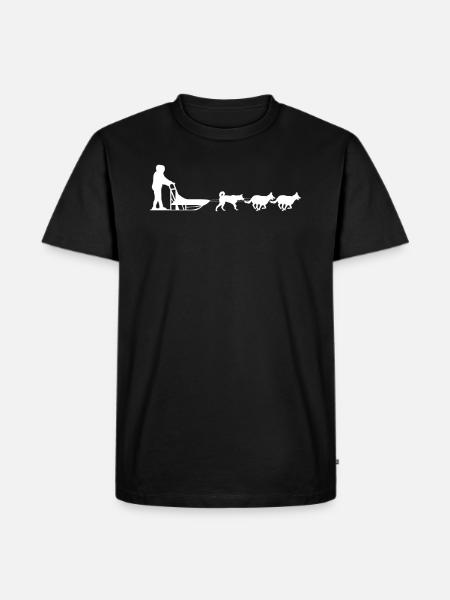 Dogsled Dog Sled Race - Men's Premium Organic T-Shirt - black