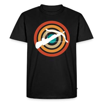 Rétro rétro tireur d’arbalète cadeau - T-shirt Premium bio Homme - noir - Devant - Nico (187cm)